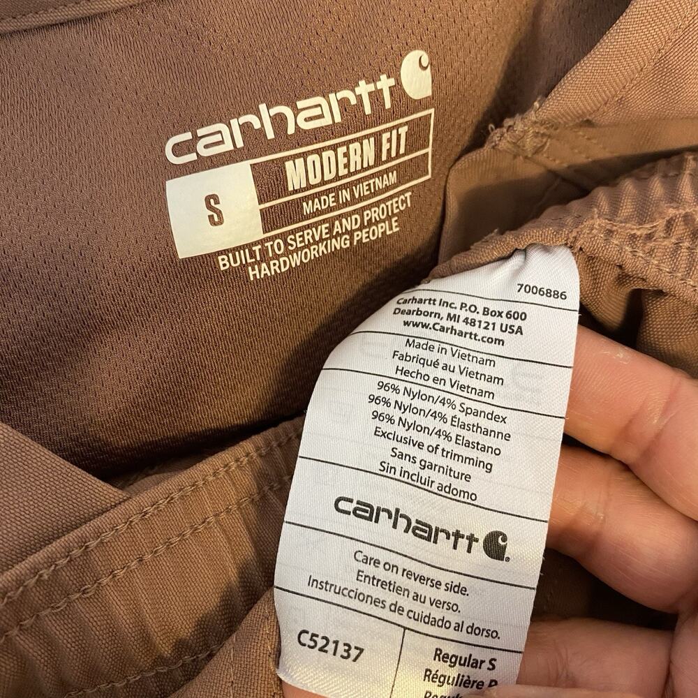 Carhartt Modern Fit Women S Work Scrub Nurse Uniform Set Brown Top & Pants - Picture 5 of 13